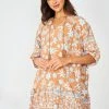 HQ Fashion Aurina Dress - Brown Multi CLOTHING
