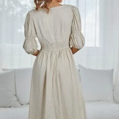 YH & Co (Chloe Yip) Aviona Dress - Beige CLOTHING