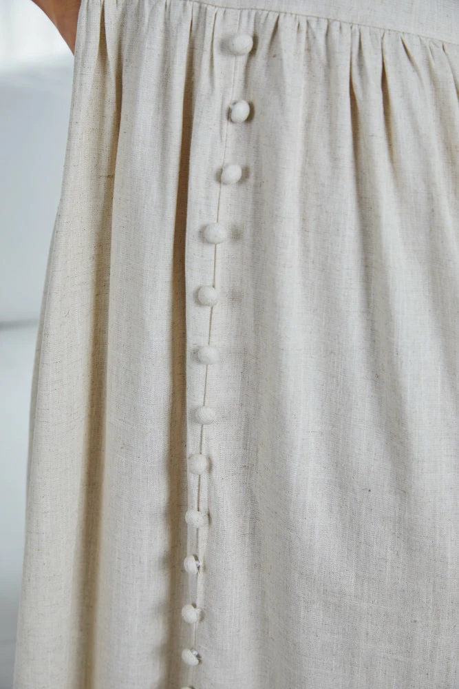 YH & Co (Chloe Yip) Aviona Dress - Beige CLOTHING 8 YH & Co (Chloe Yip) Aviona Dress - Beige CLOTHING