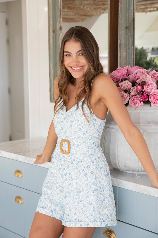 Style Box Nichola Playsuit - Blue Floral 5 Style Box Nichola Playsuit - Blue Floral