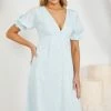 Pink Diamond CLOTHING Mary Grace Dress - Blue