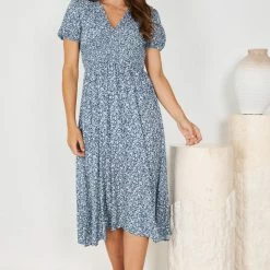 HQ Fashion Genoviva Dress - Blue CLOTHING
