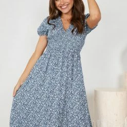 HQ Fashion Genoviva Dress - Blue CLOTHING 9 HQ Fashion Genoviva Dress - Blue CLOTHING