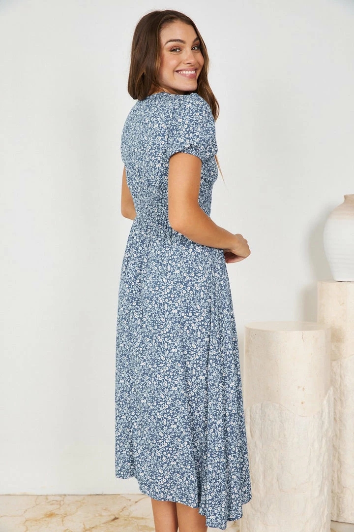 HQ Fashion Genoviva Dress - Blue CLOTHING 6 HQ Fashion Genoviva Dress - Blue CLOTHING