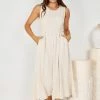 Desire Melly Dress - Beige CLOTHING
