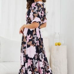 Label Of Love Babylonia Dress - Navy Print CLOTHING 12 Label Of Love Babylonia Dress - Navy Print CLOTHING