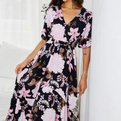 Label Of Love Babylonia Dress - Navy Print CLOTHING 14 Label Of Love Babylonia Dress - Navy Print CLOTHING