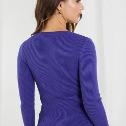 Red Berry Basa Knit Top - Deep Purple
