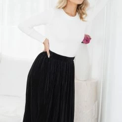 Red Berry CLOTHING Basa Knit Top - White