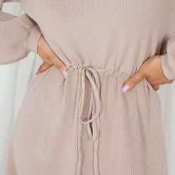 Style Box Baylee Knit Dress - Beige
