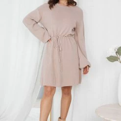 Style Box Baylee Knit Dress - Beige