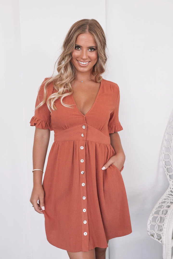 Desire Bela Dress - Rust 3 Desire Bela Dress - Rust