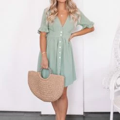 Desire Bela Dress - Sage CLOTHING