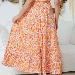 Rock Denim Benedicta Skirt - Orange Floral CLOTHING