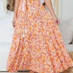 Rock Denim Benedicta Skirt - Orange Floral CLOTHING