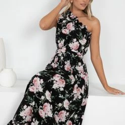 Pink Diamond Bernardita Dress - Black Floral CLOTHING