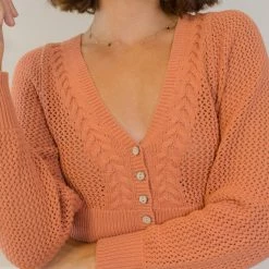 Rock Denim Bianca Top - Rust CLOTHING