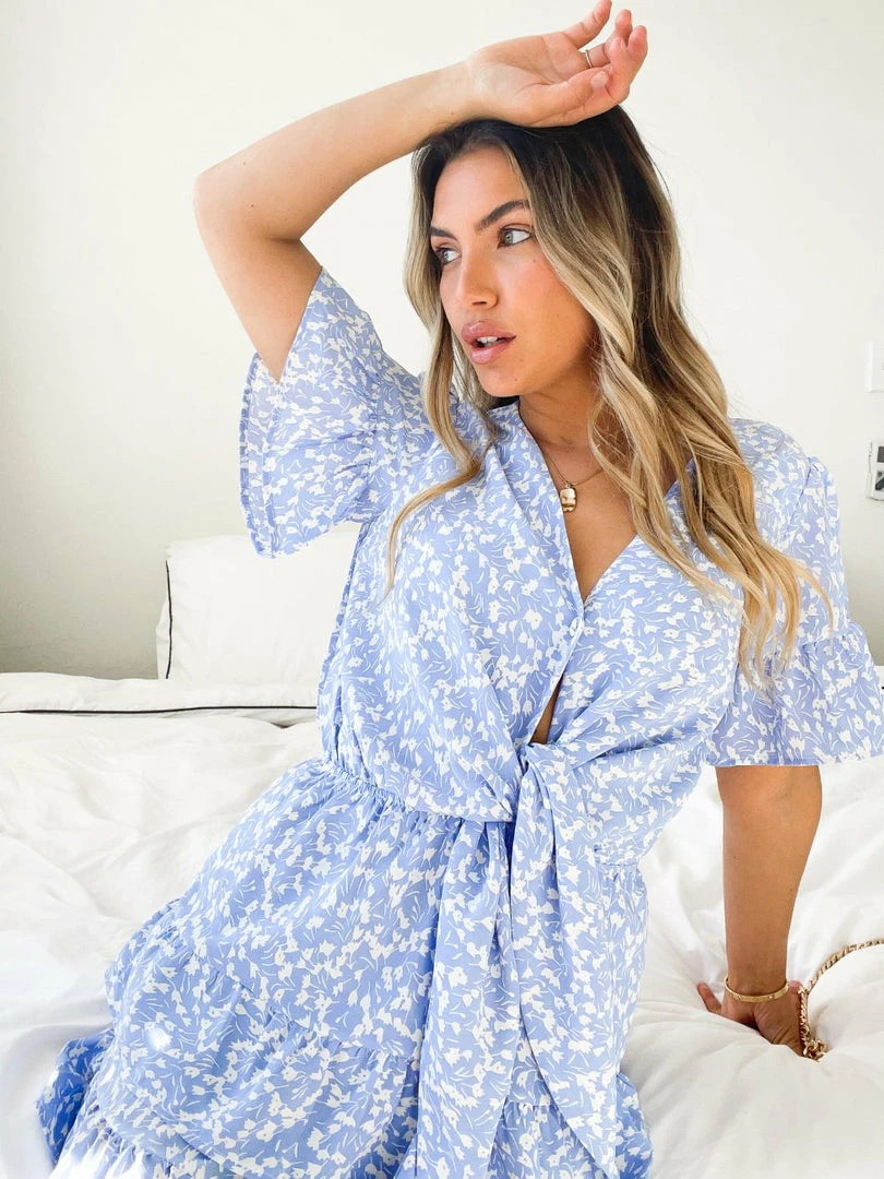 WeLove Fashion Boracay Dress - Blue Print CLOTHING 3 WeLove Fashion Boracay Dress - Blue Print CLOTHING