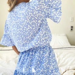 WeLove Fashion Boracay Dress - Blue Print CLOTHING 10 WeLove Fashion Boracay Dress - Blue Print CLOTHING