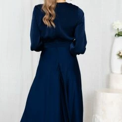 Esther Luxe Bryleigh Dress - Navy CLOTHING