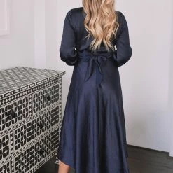 Esther Luxe Bryleigh Dress - Navy CLOTHING