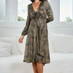 Sunny Girl CLOTHING Bryleigh Dress - Olive Print