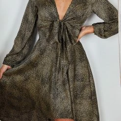 Sunny Girl CLOTHING Bryleigh Dress - Olive Print 11 Sunny Girl CLOTHING Bryleigh Dress - Olive Print