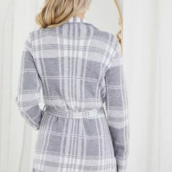 HQ Fashion Caesarea Coat - Grey Print CLOTHING
