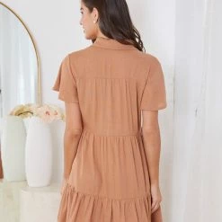 Miracle Fashion Calabria Dress - Tan
