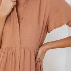 Miracle Fashion Calabria Dress - Tan