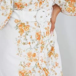 Wild Ginger Calanthe Dress - White Floral