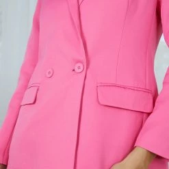 Pink Diamond CLOTHING Calley Blazer - Pink 15 Pink Diamond CLOTHING Calley Blazer - Pink
