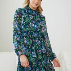 Miracle Fashion CLOTHING Calliope Dress - Dark Green Floral