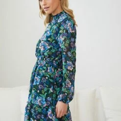 Miracle Fashion CLOTHING Calliope Dress - Dark Green Floral