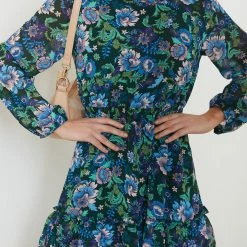 Miracle Fashion CLOTHING Calliope Dress - Dark Green Floral