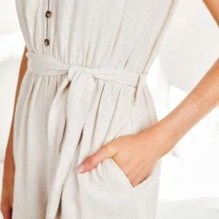 Style Box CLOTHING Caluya Playsuit - Beige