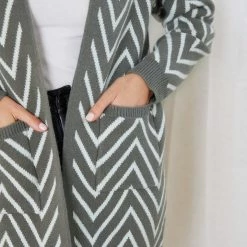 HQ Fashion Camdenne Cardigan - Khaki Print CLOTHING