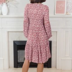 WeLove Fashion Capricia Dress - Berry Print CLOTHING