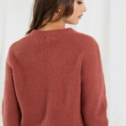 HQ Fashion CLOTHING Carmelline Cardigan - Rust