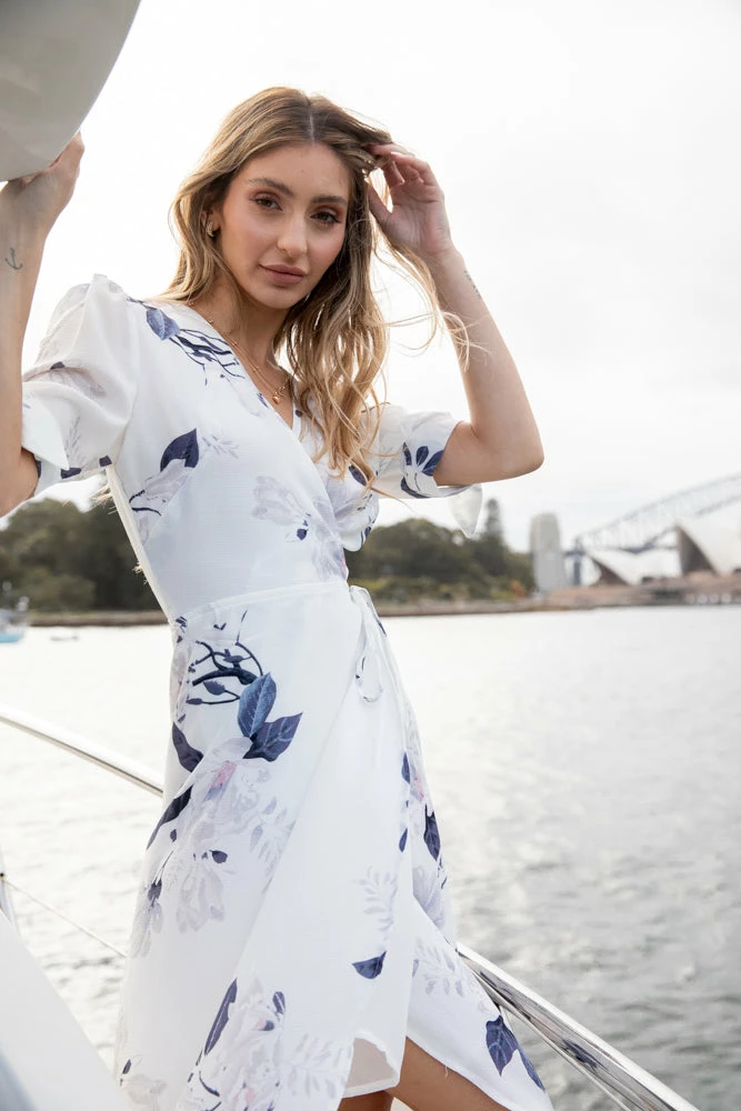 Desire Carmen Dress - White Floral 4 Desire Carmen Dress - White Floral