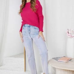 Rock Denim CLOTHING Caught Knit - Pink