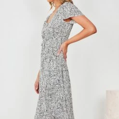 HQ Fashion CLOTHING Chandey Dress - White Print