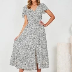 HQ Fashion CLOTHING Chandey Dress - White Print
