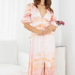 Wild Ginger Charis Dress - Orange Print