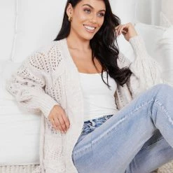 Miracle Fashion CLOTHING Chelly Cardigan - Beige