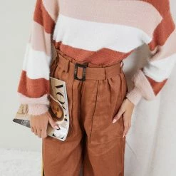 Style Box Cherette Knit - Rust Stripe