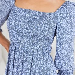 Miracle Fashion Cherise Dress - Blue Print