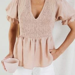 Rock Denim CLOTHING Cheryl Top - Rose Print