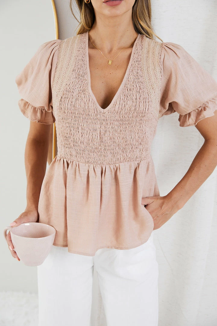 Rock Denim CLOTHING Cheryl Top - Rose Print 4 Rock Denim CLOTHING Cheryl Top - Rose Print