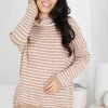 Miracle Fashion Cheska Knit - Brown Stripe CLOTHING